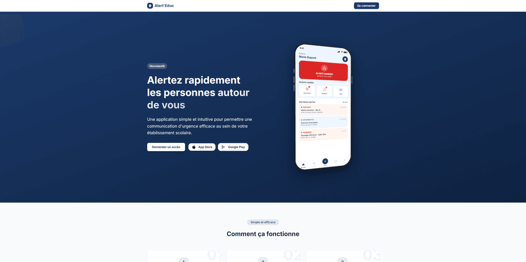 Alert'Educ - Application mobile
